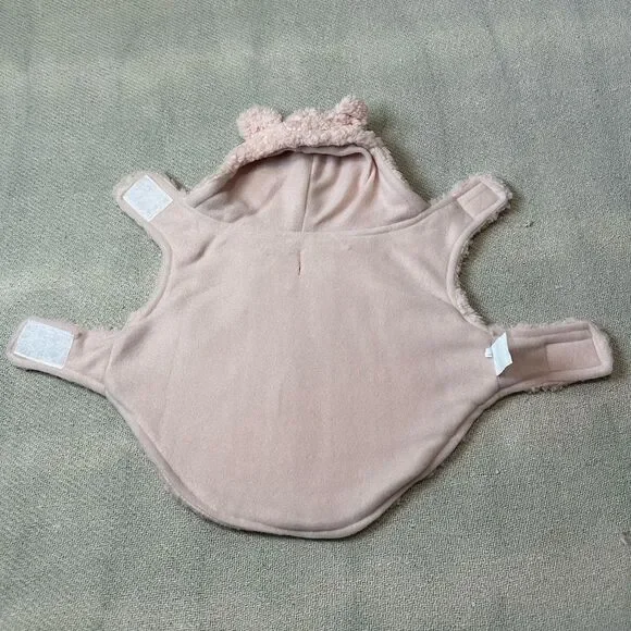 Dog Sherpa Jacket Size Medium NWT Hoodie Pink Cozy Warm Adjustable - Picture 4 of 7